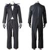 Set Costume di Halloween Jack Skeletron per Uomo, Outfit Cosplay Nightmare Before Christmas, Include Tuta, Guanti, Cravatta, Outfit per Festa di Natale
