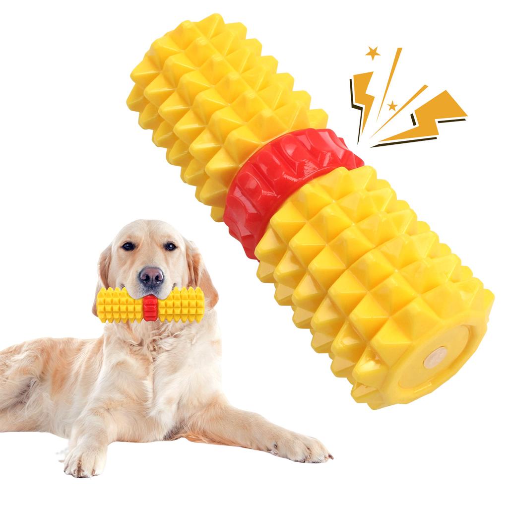 Dog's Double Joint Vocal Grinding Rod for Cleaning Teeth and Releasing Energy Resistant to Chewing and Unopening Home Pet Toys