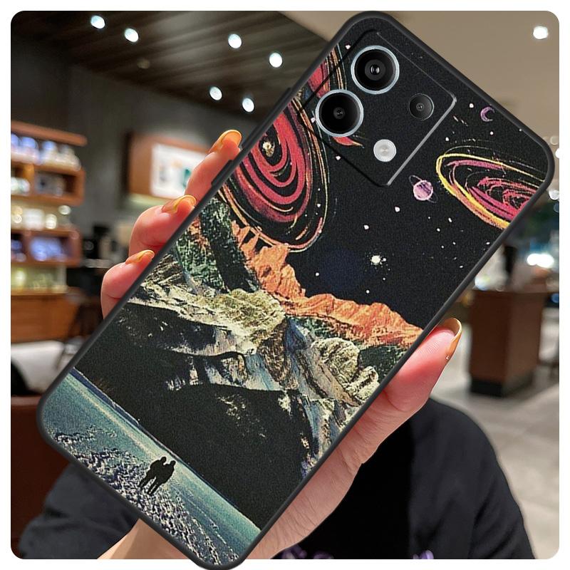 Moon Stars Space Case For Xiaomi Redmi Note 14 10 11 12 13 15 Pro Plus Cover For Redmi 15 15C 14C 10C 12C 13C