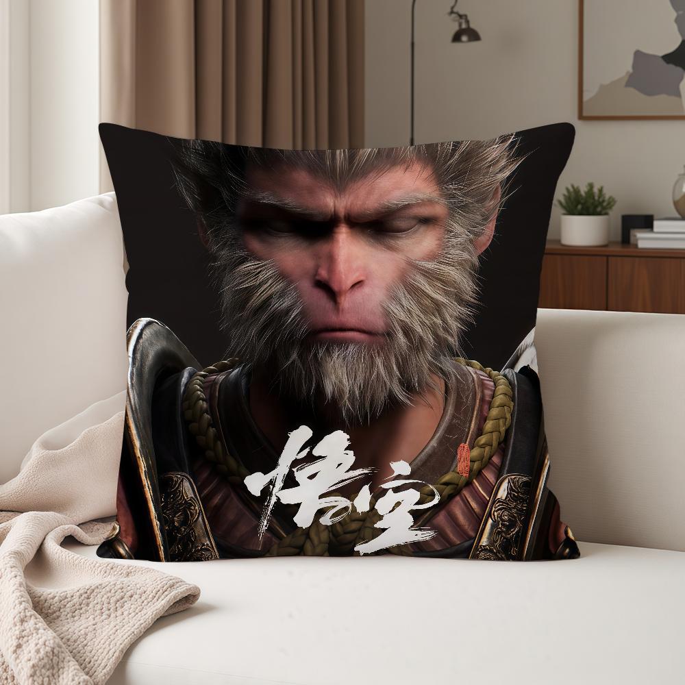 Chinese Games Bblack Myth Pillow Case Suitable For Bedrooms Living Rooms Cars Home Decoration