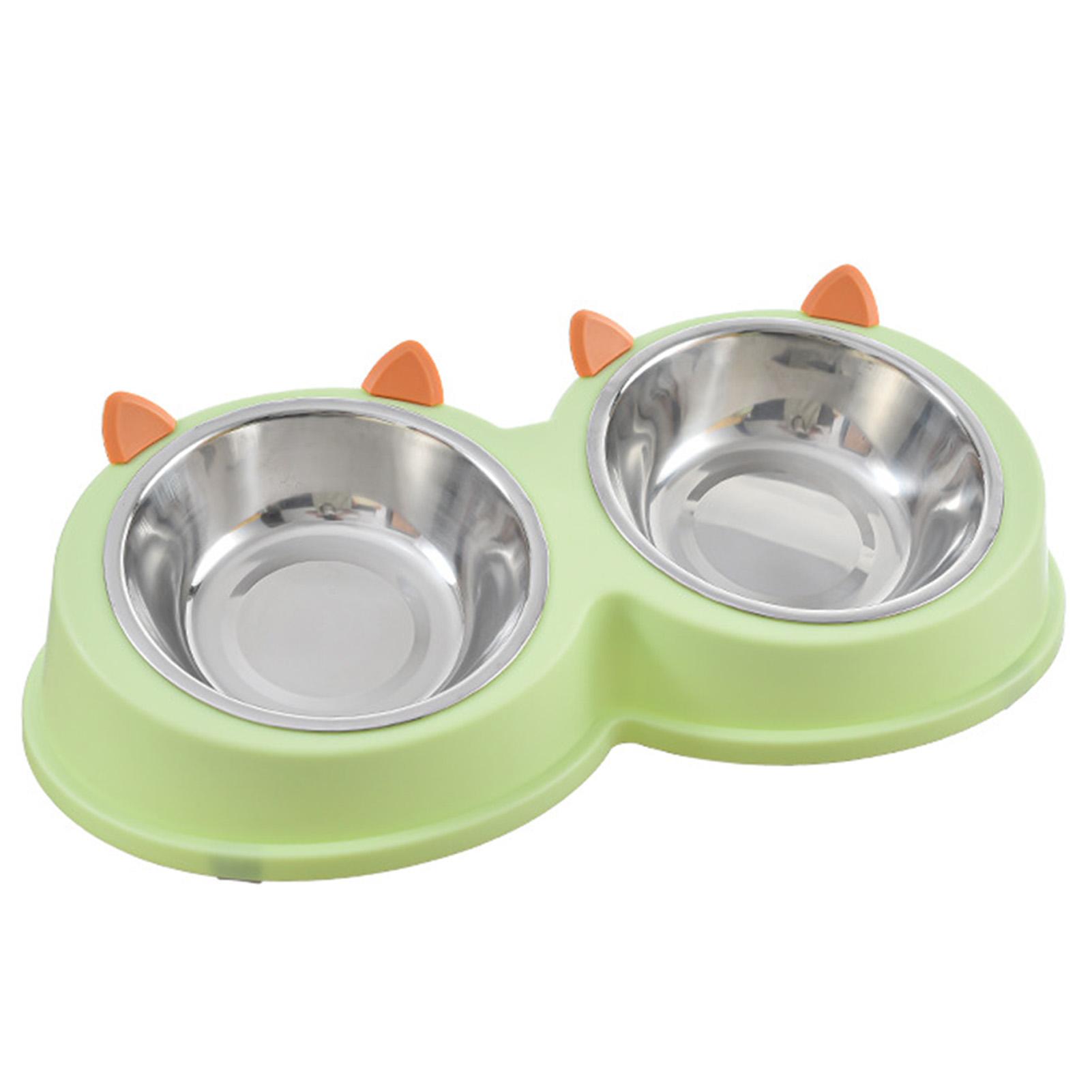 

Stainless Steel Pet Bowl Multi Functional Angled No Spill Tilted Pet Bowl for Cat Dog