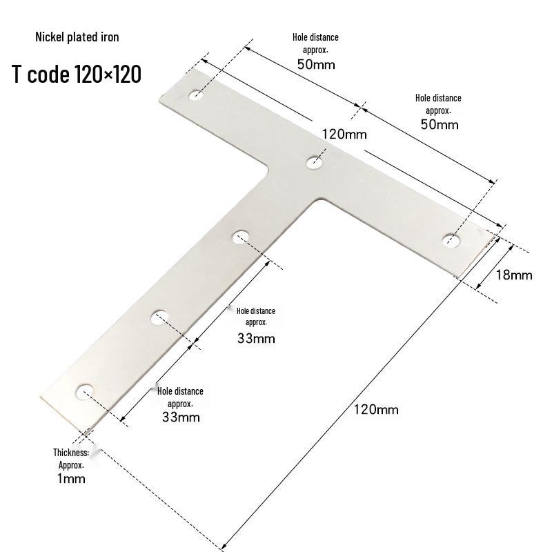 90° TL Type Cold-Rolled Steel Angle Iron Shelf Support Connector
