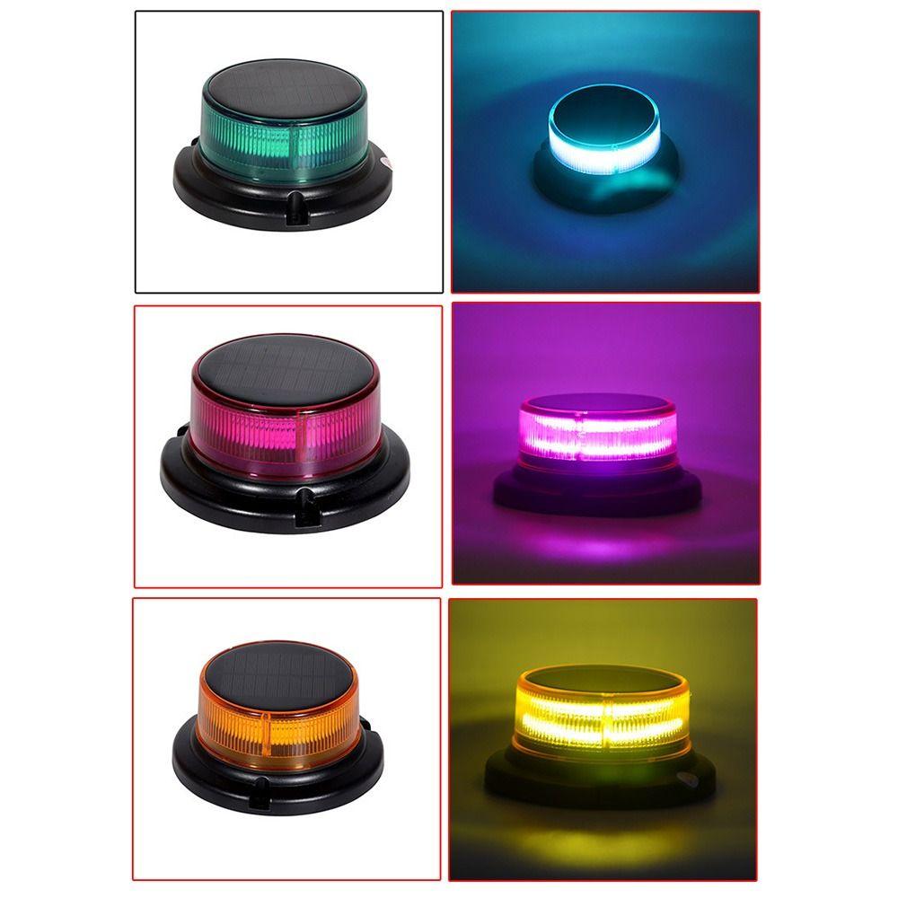 Magnetic Base Emergency LED Light Solar Powered Warning Strobe Light Construction Vehicles