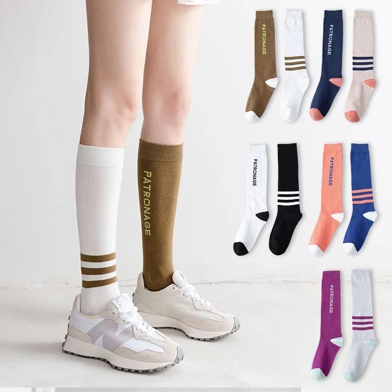 Women's Spring And Summer Fashion Calf Socks Ins Fashion Letters Football Sports Socks Lovers Stockings Cotton Socks