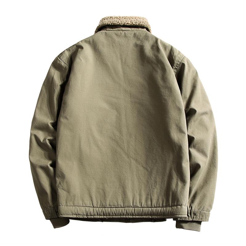 Chaquetas acolchadas de algodón para hombre de invierno, chaquetas acolchadas de lana de cordero, chaquetas acolchadas con forro polar