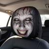 2Pcs Cartoon Car Headrest Covers Exaggerated Car Seat Headcover  Halloween Christmas Holiday