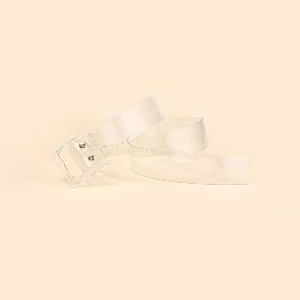 Women's Transparent Soft Leather Belt - Versatile & Stylish Waistband