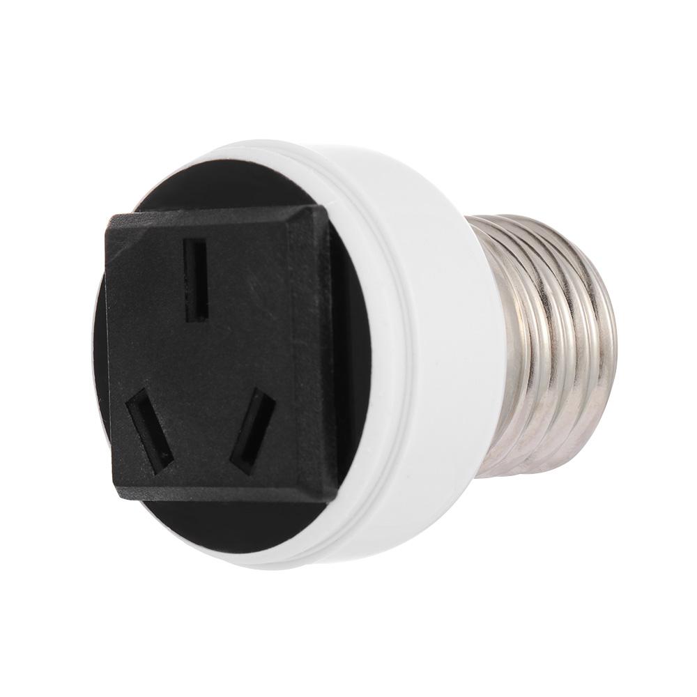 1PC E27 ABS US/EU/AU Plug Connector Accessories Bulb Holder Lighting Fixture Bulb Base Screw Adapter Portable White Lamp Socket