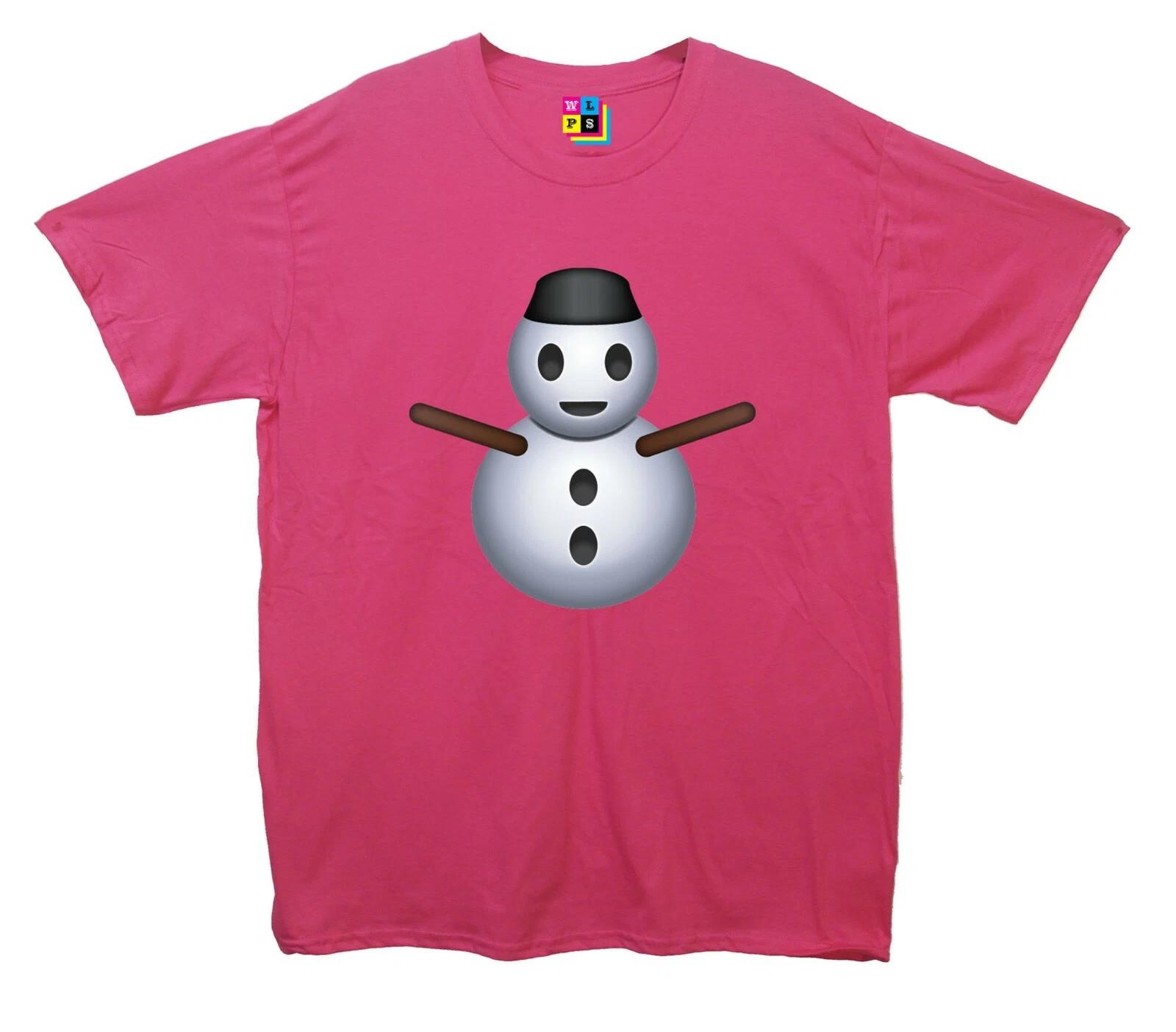 Snowman Emoji Christmas Printed T-Shirt S