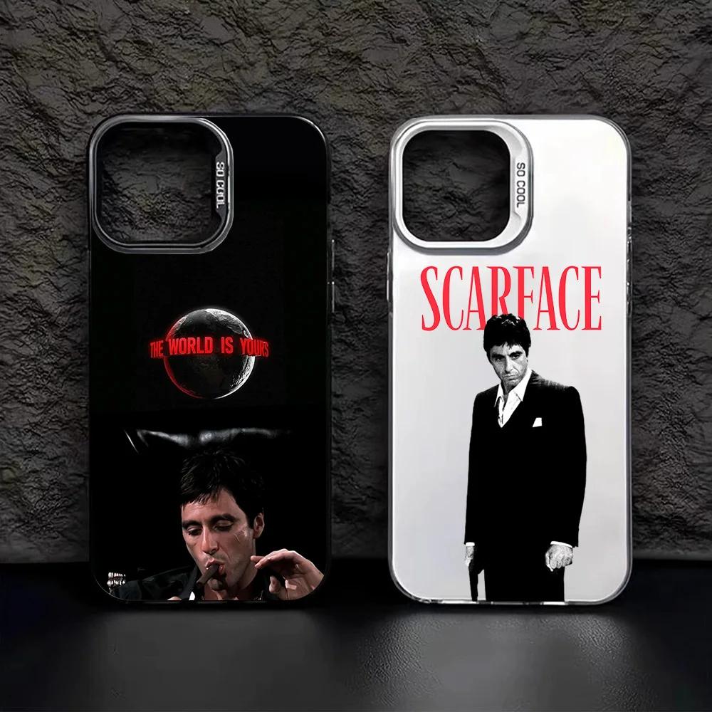 S-Scarface T-Tony M-Montana Frosted Case for iPhone 17 Air 16 E 15 14 Plus 13 12 Mini 11 Pro Max Acrylic Sheet Silicone Cover