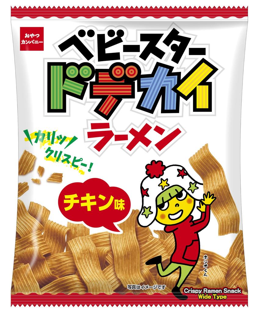 Baby Star Dodekai Ramen Chicken Flavor 68g X 12 Bags Oyatsu Company Snacks Ramen Snacks Appetizers Rolling Stock Stick To Hands Perfect for Playing