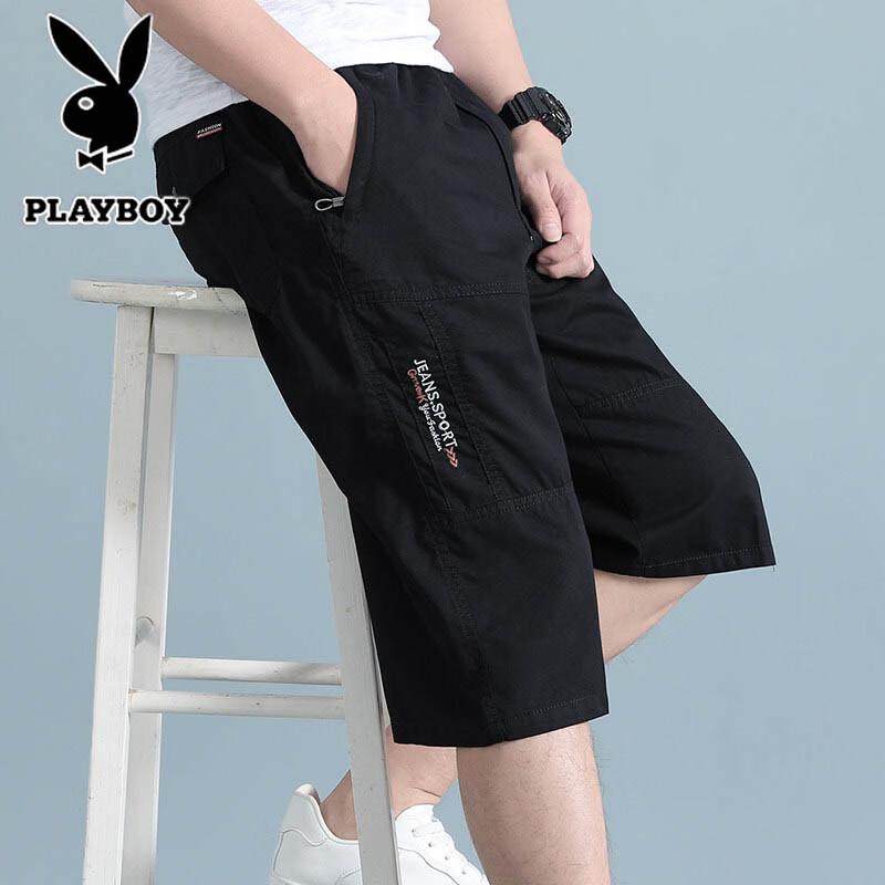 PLAYBOY Men s Summer Cotton Cargo Shorts 4XL