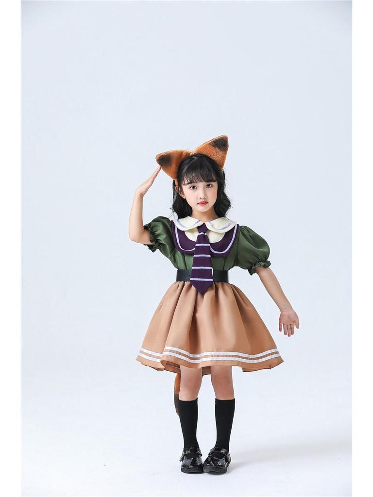 Judy Rabbit Police Officer Anime Cosplay Costume for Halloween Festival