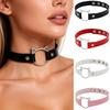 Eco-friendly PU Leather Japanese and Korean Harajuku Punk Soft Girl Cat Head Women's Collar Neck Strap Collarbone Chain Necklace