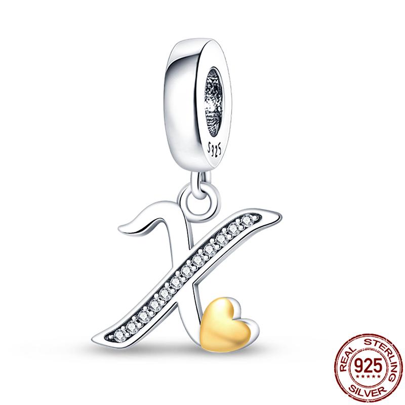 Novinka v kolekci Qikaola Originální náramky 26 písmen A-Z Měděné přívěsky Korálky Pro DIY Výrobu narozeninových šperků Dárky