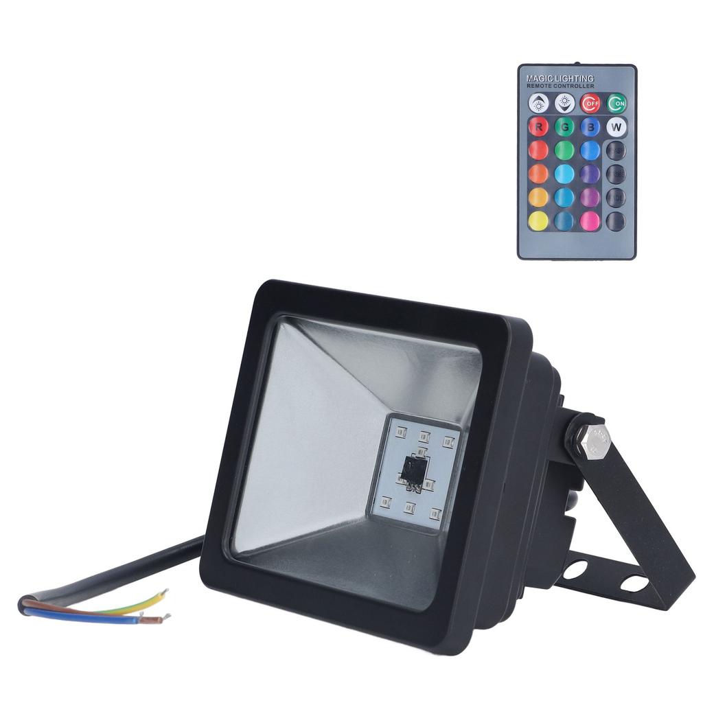 RGB Flood Light 10W IP65 Waterproof Color Changing Spotlight for Outdoors 110?220V