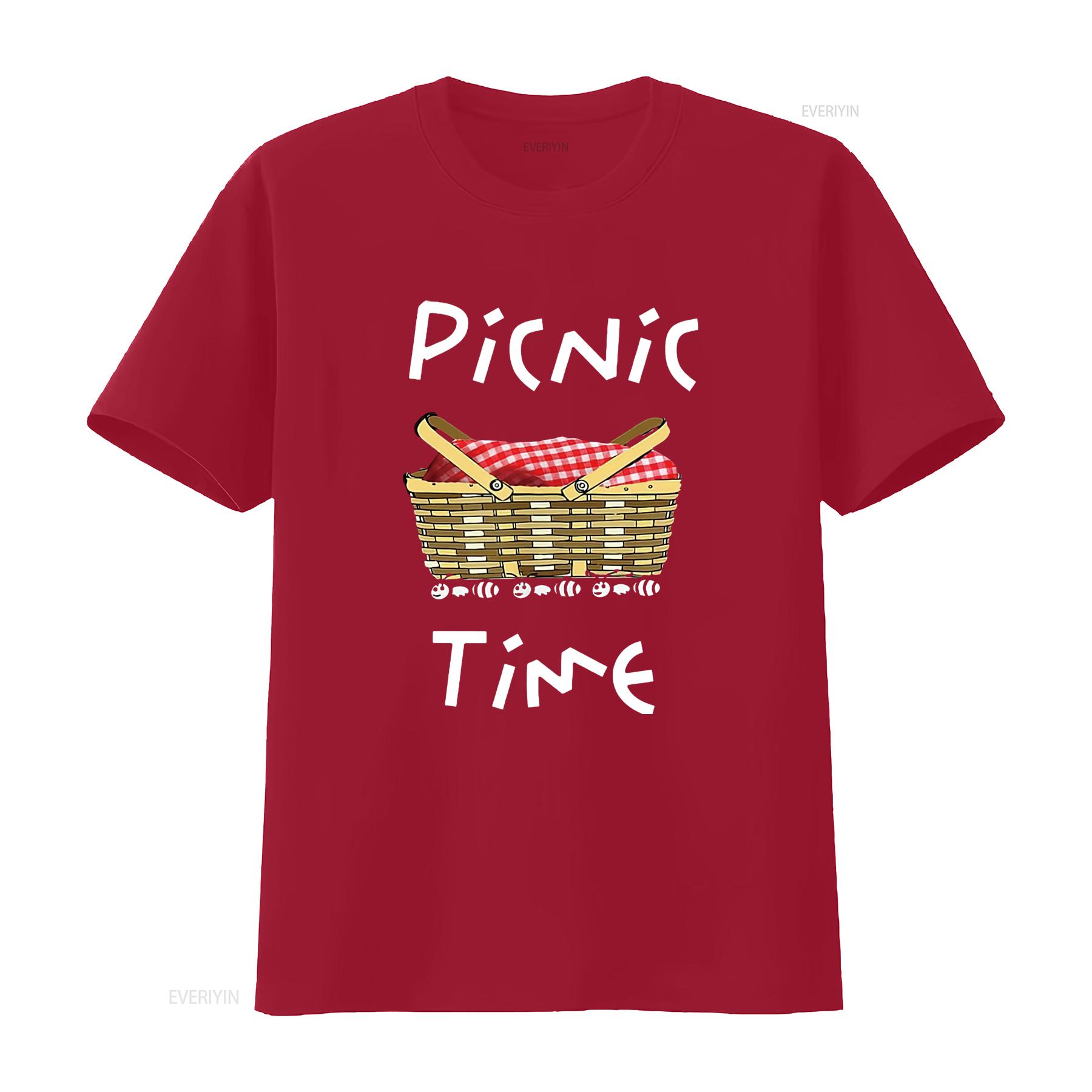 

Picnic Time Ants Carry off the Basket Funny Design T Shirt vintage Washed Breathable fashion Unisex Versatile S