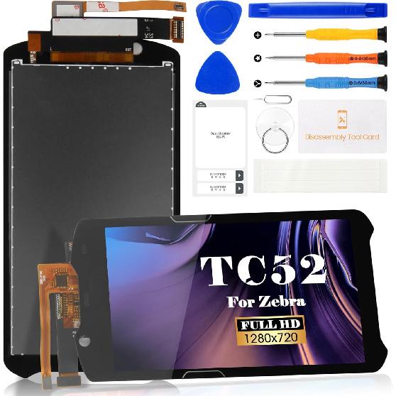 For Zebra TC52 Screen Replacement for Zebra TC57 LCD Digitizer Repair Kits for Zebra TC52/TC57 Touch Screen Display Assembly Replacement TC52X TC520L