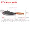 Forged Kitchen Knives Meat Cleaver Chopping Vegetables Butcher Knives Hiking Camping Barbecue Outdoor Survival Knife Wood Handle