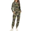 Sets For Women 2 Piece Round Neck Long Sleeve Shirts Printed Sweatpants Pocket Sets