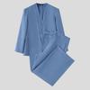 INCERUN Two Pieces Outfits Men Long Sleeve Layers Thin Blazer Long Straight Pants Party Sets