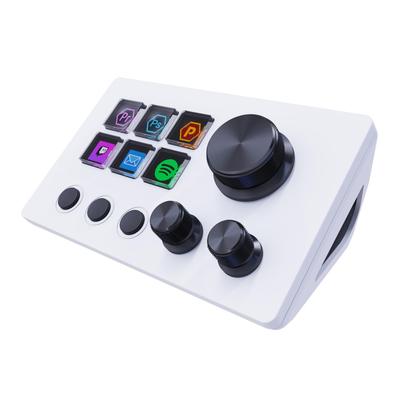 ActionRing Stream Controller Deck with 6 Customizable Macro Keys and 3 Shortcut Keyboard for and Adobe Premiere Compatible with Windows 10 and Mac N3