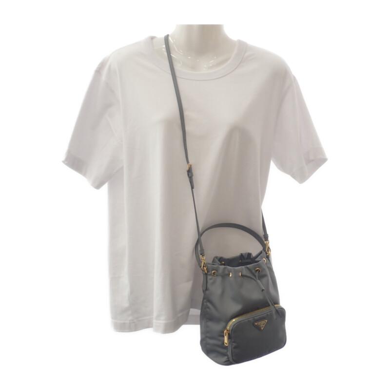 Prada 1BH038 2WAY Bag Gray Nylon/leather Women