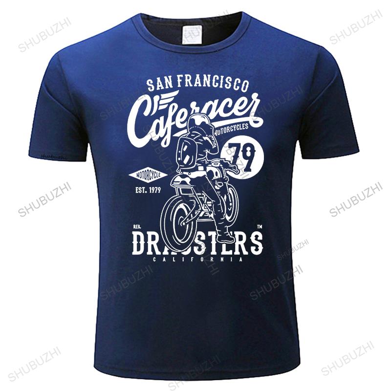 

man summer teeshirt Wear Mens Clothing Short Sleeve T Shirt Print Tee Shirts San Francisco Biker Rider Motorcycle Adult TShirt S
