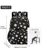 New Sweet Floral Nylon Print Backpack for Women Students Lightweight Water-Resistant Laptop Travel Daypack 3-Piece Set
