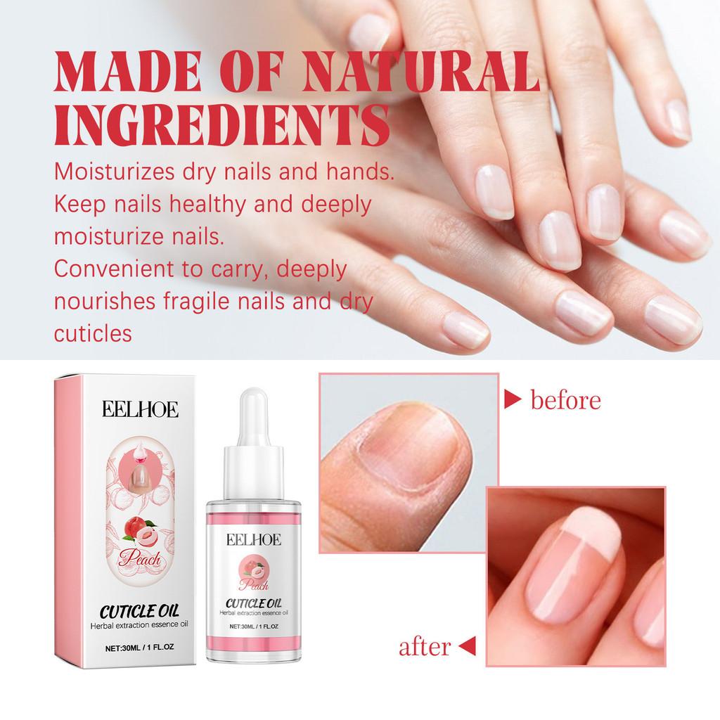 Eelhoe Peach Nail Care Oil 30ml For Stronger Healthier Nails Repair Restore Shine