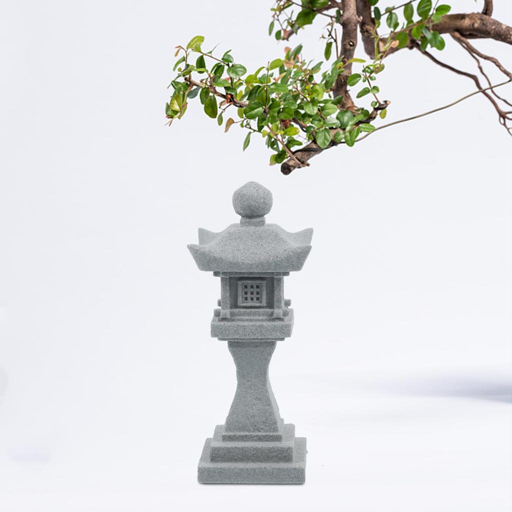 FOMIYES Replica Stone Lantern Sand Table Pavilion Model Zen Garden Tower Mini Tower Ornament Miniature Tower Ornament Aquarium Pavilion Model
