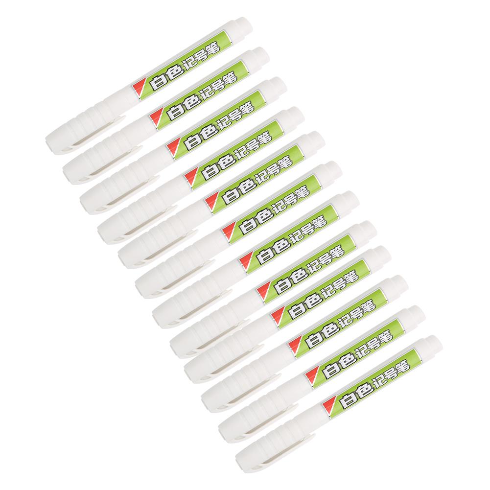 

12 шт. Белый маркер-краска, тонкий масляный маркер, школьные канцелярские товары, офисные принадлежности