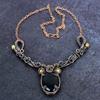 Bloodstone Gemstone Handmade Copper Wire Wrap Jewelry Necklace 18" ET-4942