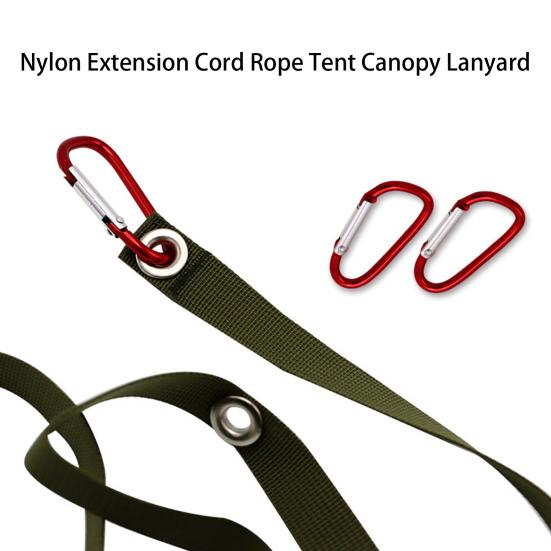 Nylon Extension Cord Good Load-bearing Wear Resistant Fasten Tape Design Easy To Install with Holes Multifunction Camping Nylon Extension Cord Rope