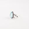 Sky Blue Topaz Gemstone 925 Sterling Silver Jewelry Handcrafted Pear Shape Ring RR-57-6