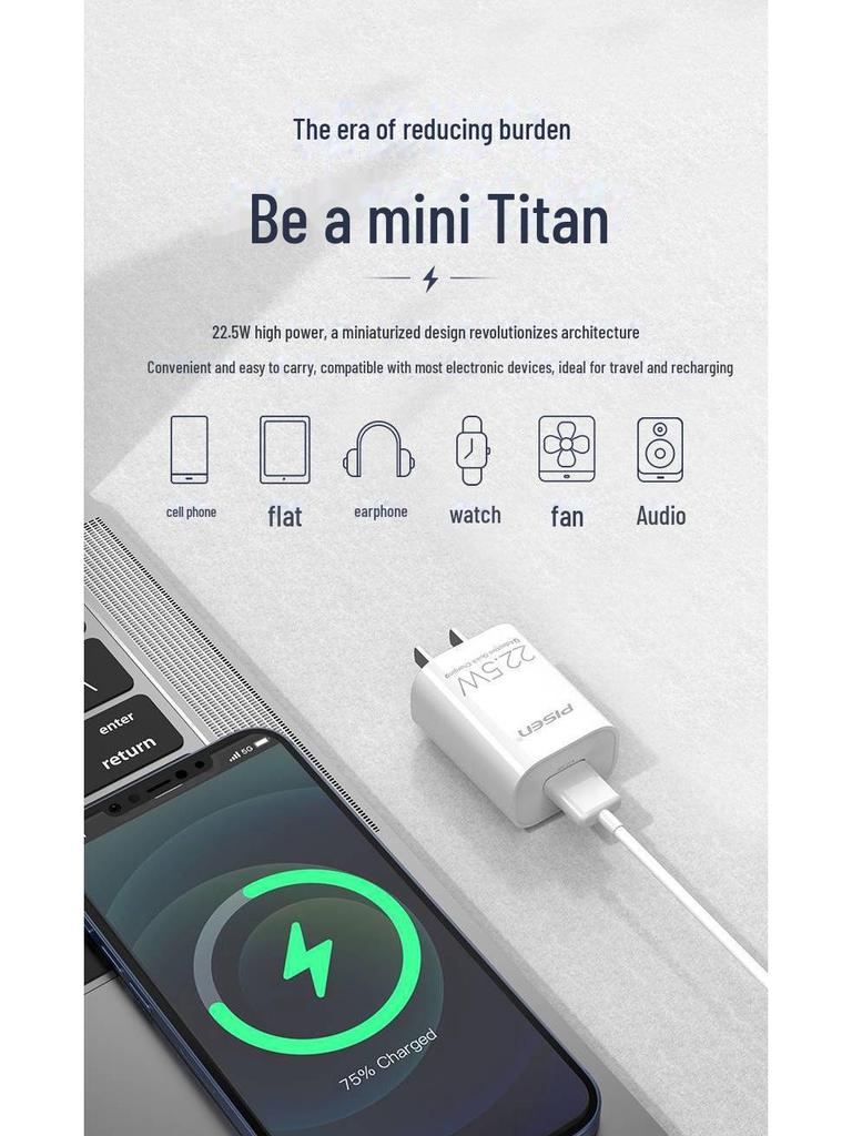 PISEN 22.5W Schnelllade-Datenkabelsatz für Huawei und Honor Android-Telefone