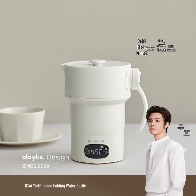 Olayks Portable Foldable Electric Kettle 0.6L CN plug (adapter included)