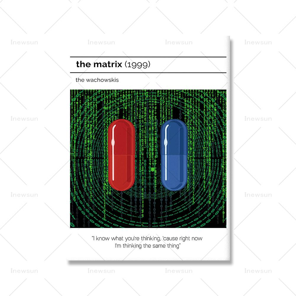 

Матрица плакат фильм стены книги по искусству принт декор современный ретро научно-фантастический фильм художественное произведение холст живопись плакат мальчик комната декоративная 21x30cm No Framed