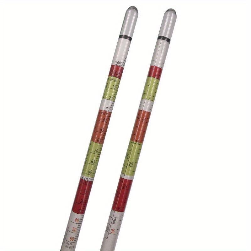 3 Scale Hydrometer Alcohol Brix Meter 3-in-1 Densimeter for Wine Beer
