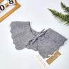 Detachable Fake Collar Hollow Knitted Shawl Collar Accessory New Drawstring Sweater Collar  Winter