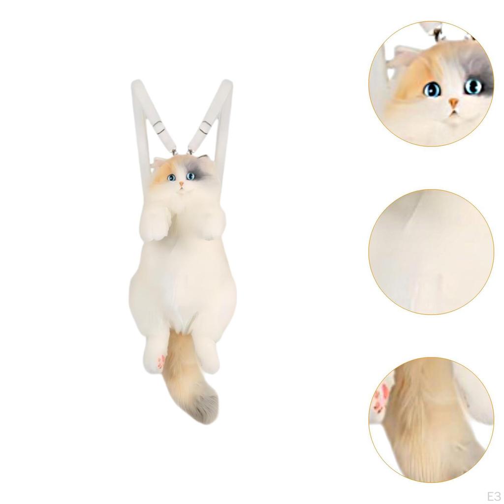 Cute Cat Plush Backpack Funny Soft Bag for Children Pet Lovers Adults Gift