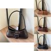Chic Casual Handheld Bag In Black And Brown Colors Soft Pu Material For Everyday Use