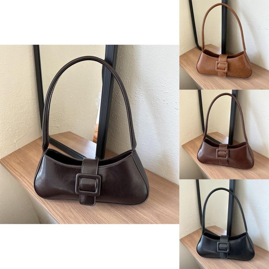Chic Casual Handheld Bag In Black And Brown Colors Soft Pu Material For Everyday Use