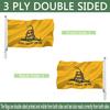 Double Sided Dont Tread on Me Gadsden Flag- Heavy Duty Don't Tread on Me Flag 3x5 outdoor -Tea Party Rattlesnake Flags Banner with 2 Brass Grommets 4