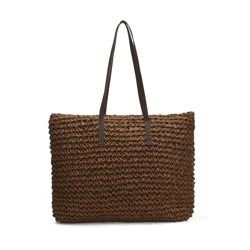 Woven bag women's new summer trendy niche design straw woven shoulder bag women's trendy women's bag tote bag