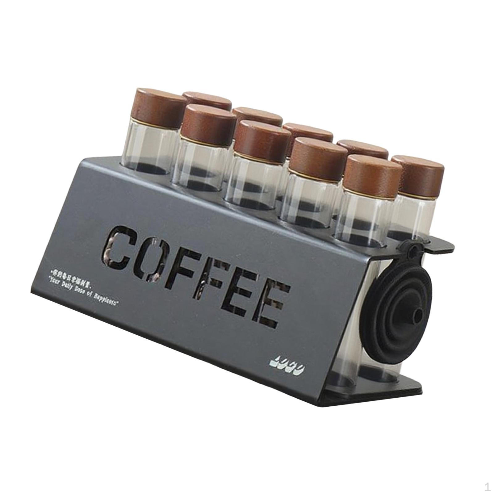 

Контейнер-банка для хранения кофейных зерен на одну порцию, 10 пробирок, Эспрессо погреба, Стеклянные флаконы для 10 Large Tube