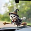 1Pc 2D Cute Cat Acrylic Car Pendant Universal Auto Rearview Mirror Interior Decorative Pendant Cat Hanging Ornament Toy Gift