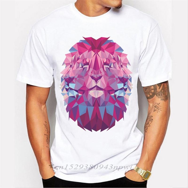 2020 T shirt Men Crown Lion 3D White printing Mens Tshirt Fashion Animal Casual ShortSleeve oneck hipster tops harajuku  tee