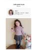 Girls' Fleece-Lined Long-Sleeve T-Shirt - Autumn/Winter Semi-High Collar Top