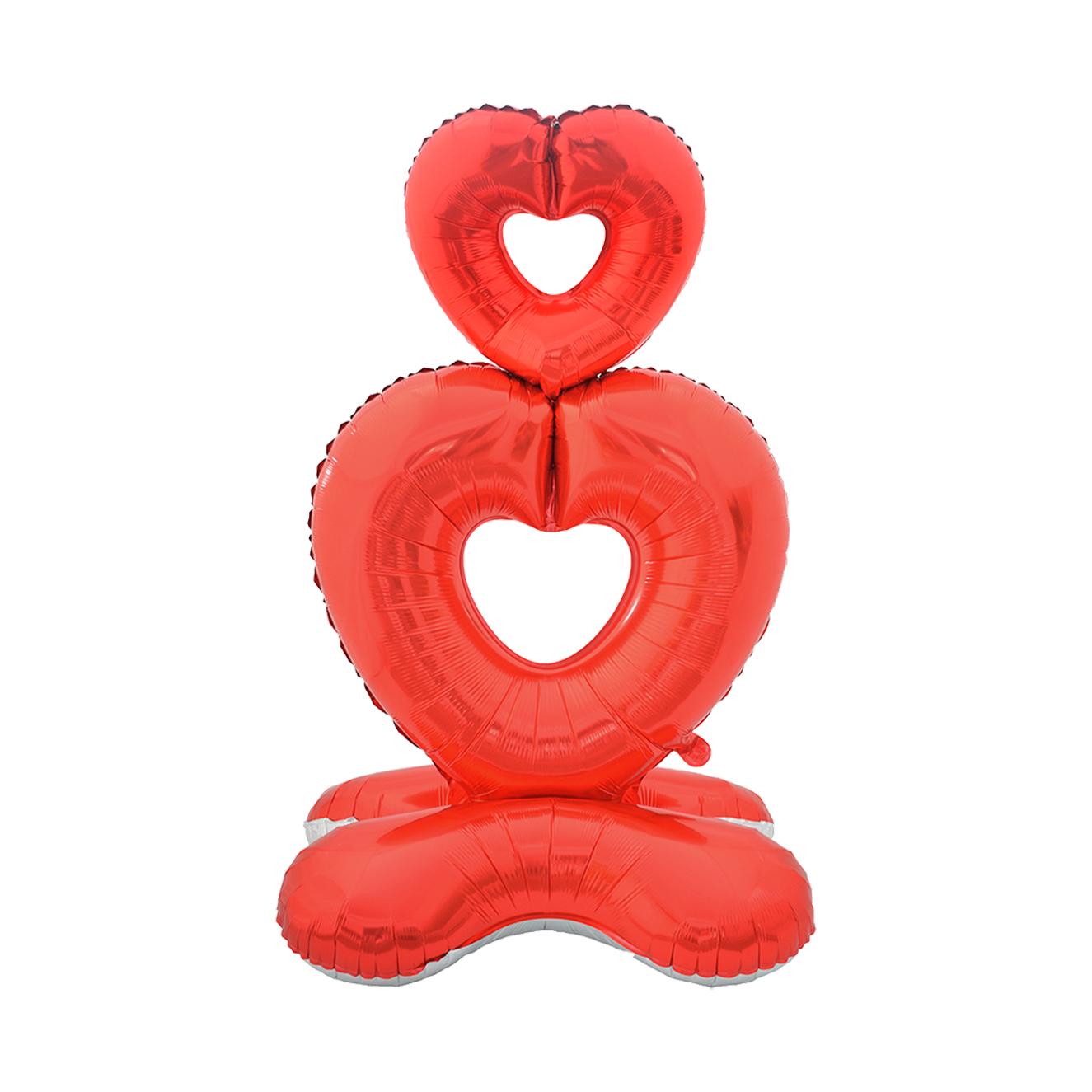 1 Pack of Standing Heart-To-Heart Valentine s Day Balloons, Standing Heart-To-Heart Foil Balloons, Suitable for Confession, Marriage, Engagement, Other